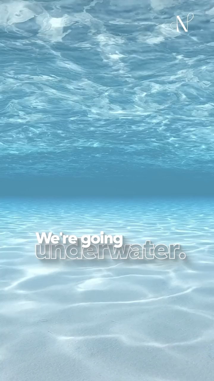 Underwater sequence with kinetic captions